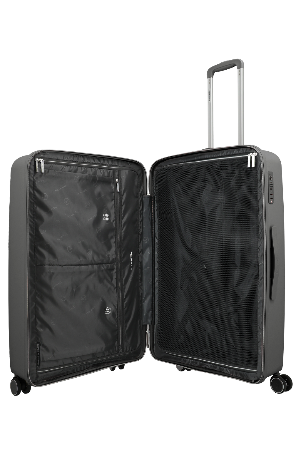 Travelite VOYAAGE 3-tlg. Koffer-Set S/M/L, Anthrazit – Innenansicht Koffer L