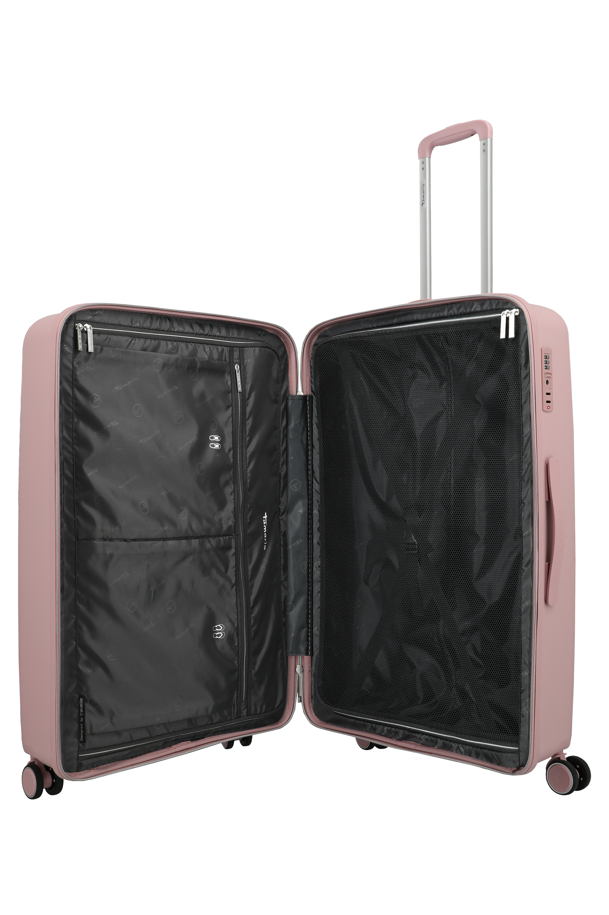 Travelite VOYAAGE 3-tlg. Koffer-Set S/M/L, Blush – Innenansicht Koffer L