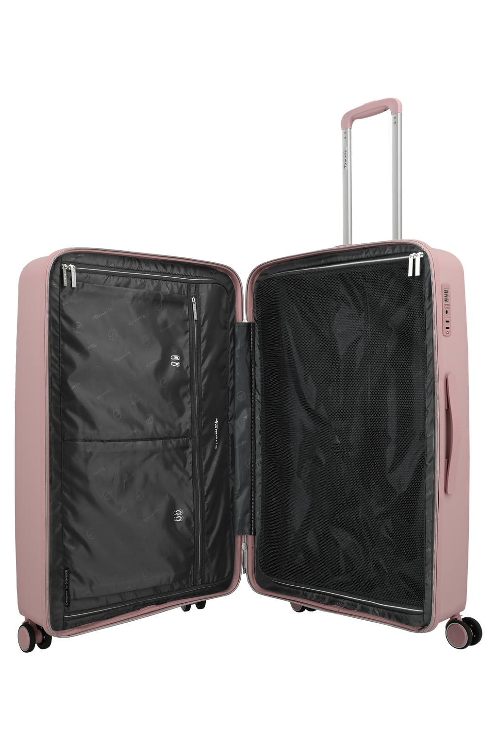 Travelite VOYAAGE 4w Trolley L, Blush – Innenansicht Koffer L