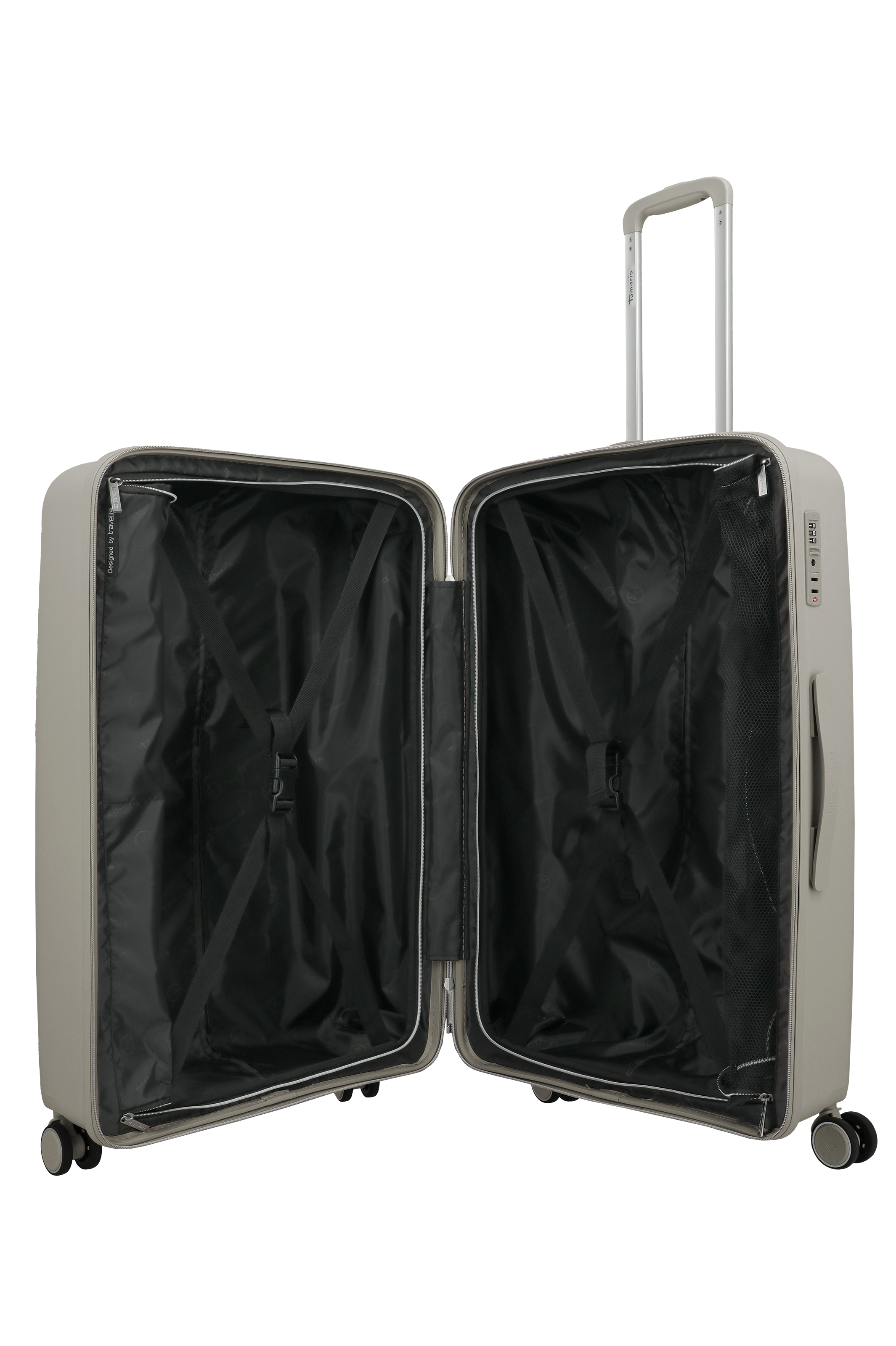 Travelite VOYAAGE 4w Trolley L, Sand – Innenansicht