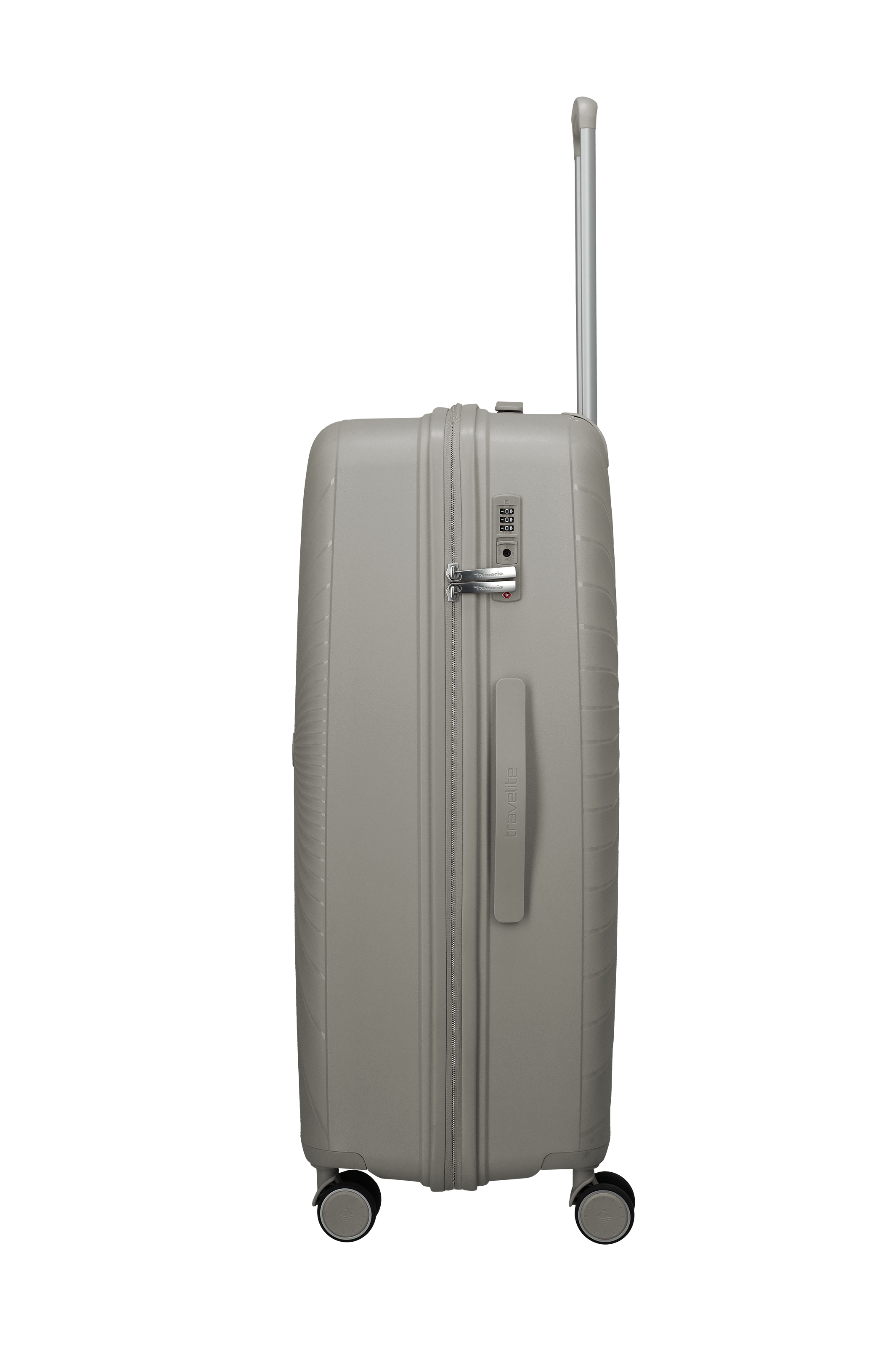 Travelite VOYAAGE 4w Trolley L, Sand – Seitenansicht