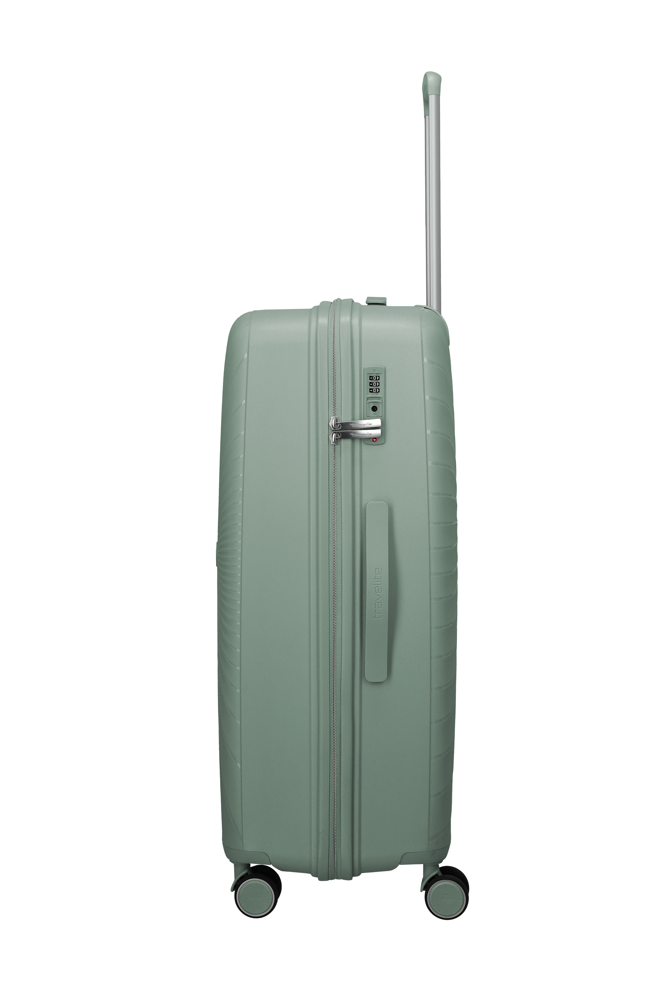 Travelite VOYAAGE 4w Trolley L, Sage Green – Seitenansicht