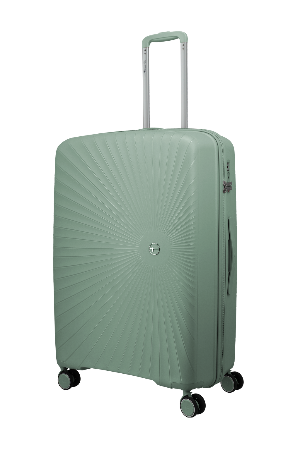 Travelite VOYAAGE 4w Trolley L, Sage Green – Schrägansicht