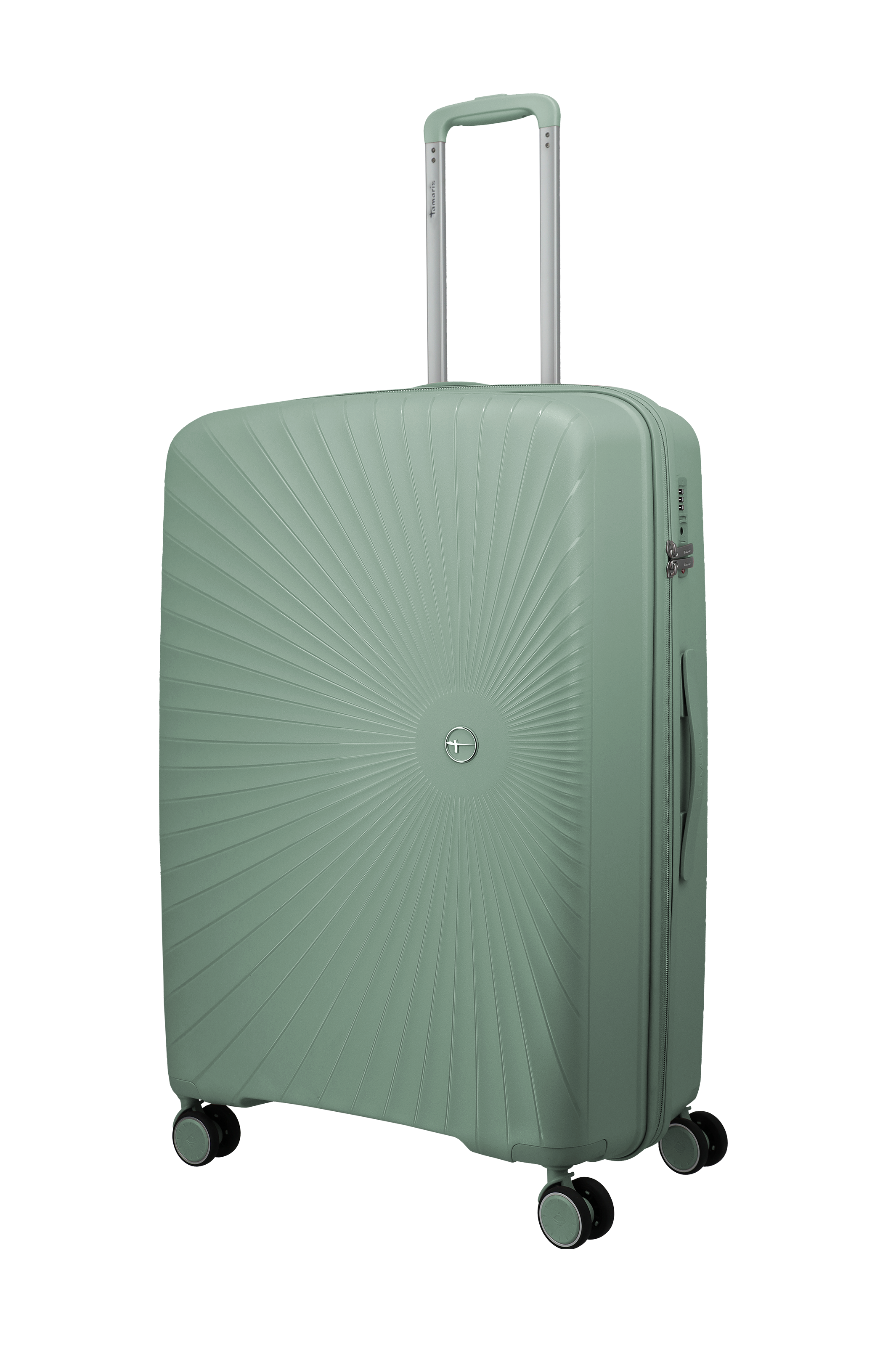 Travelite VOYAAGE 4w Trolley L, Sage Green – Schrägansicht