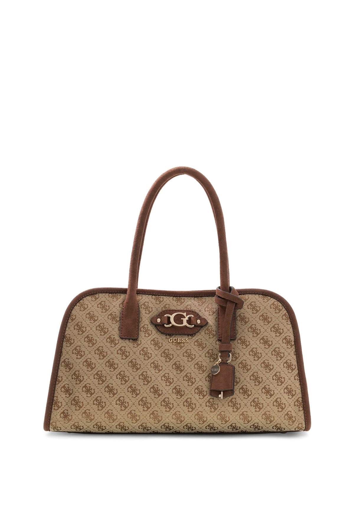 GUESS Accessories GUESS Damen-Handtasche Samantha Girlfriend Satchel – Latte Logo/Brown LATTE LOGO/BROWN · Bild 1