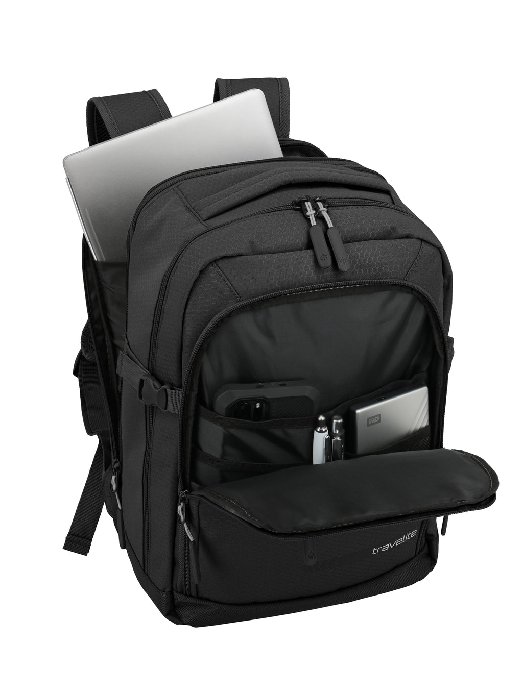 Travelite KICK OFF Cabin Rucksack, Schwarz