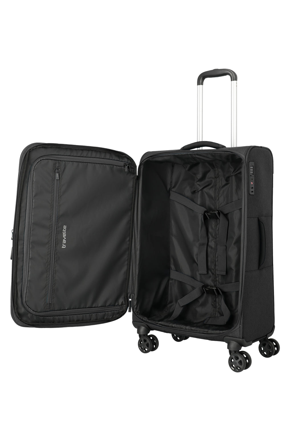 Travelite KICK OFF Trolley M erw., Black