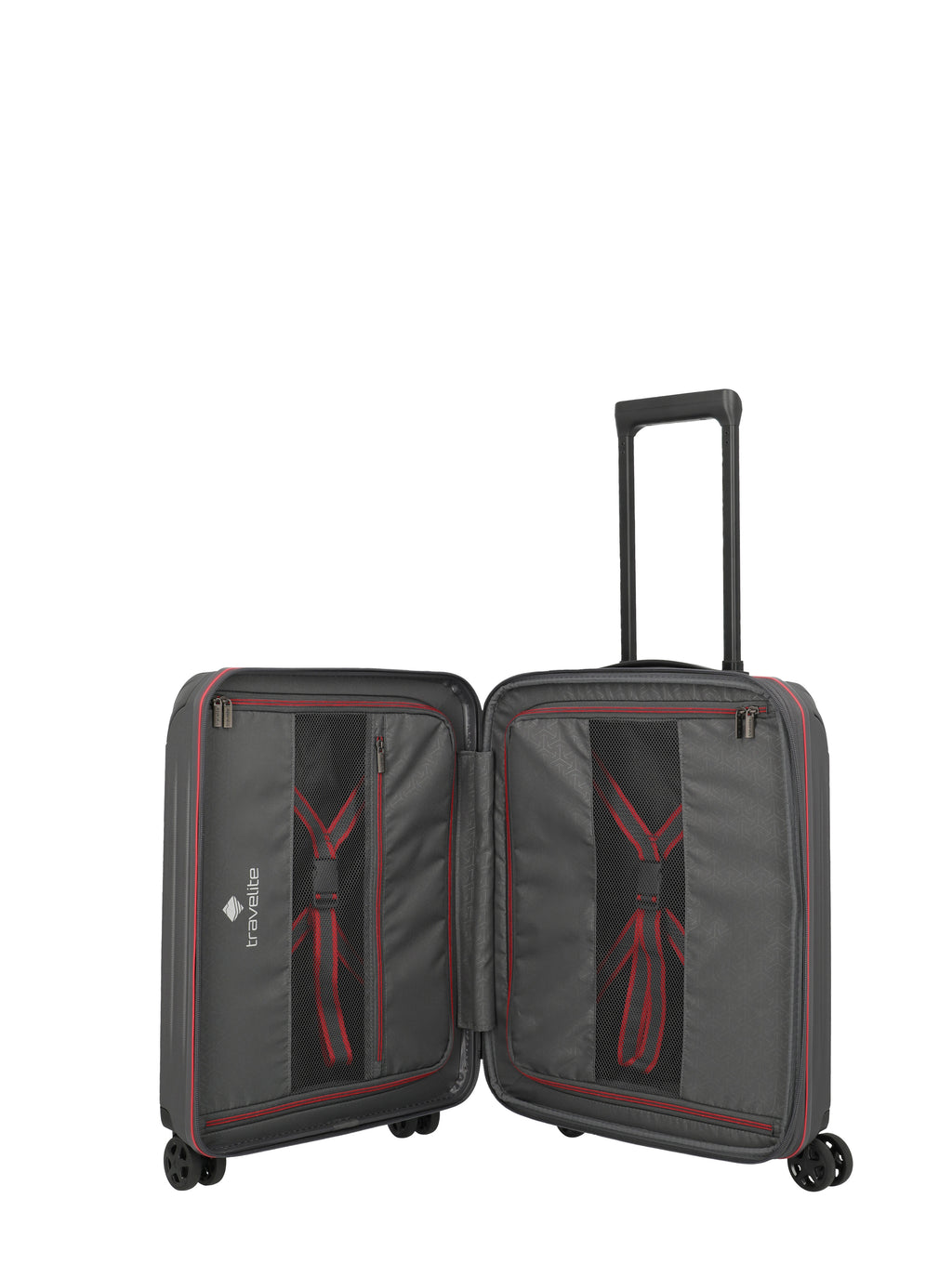 Travelite DYNAMIIC erweiterbarer Hartschalenkoffer Koffer S erw., Anthrazit