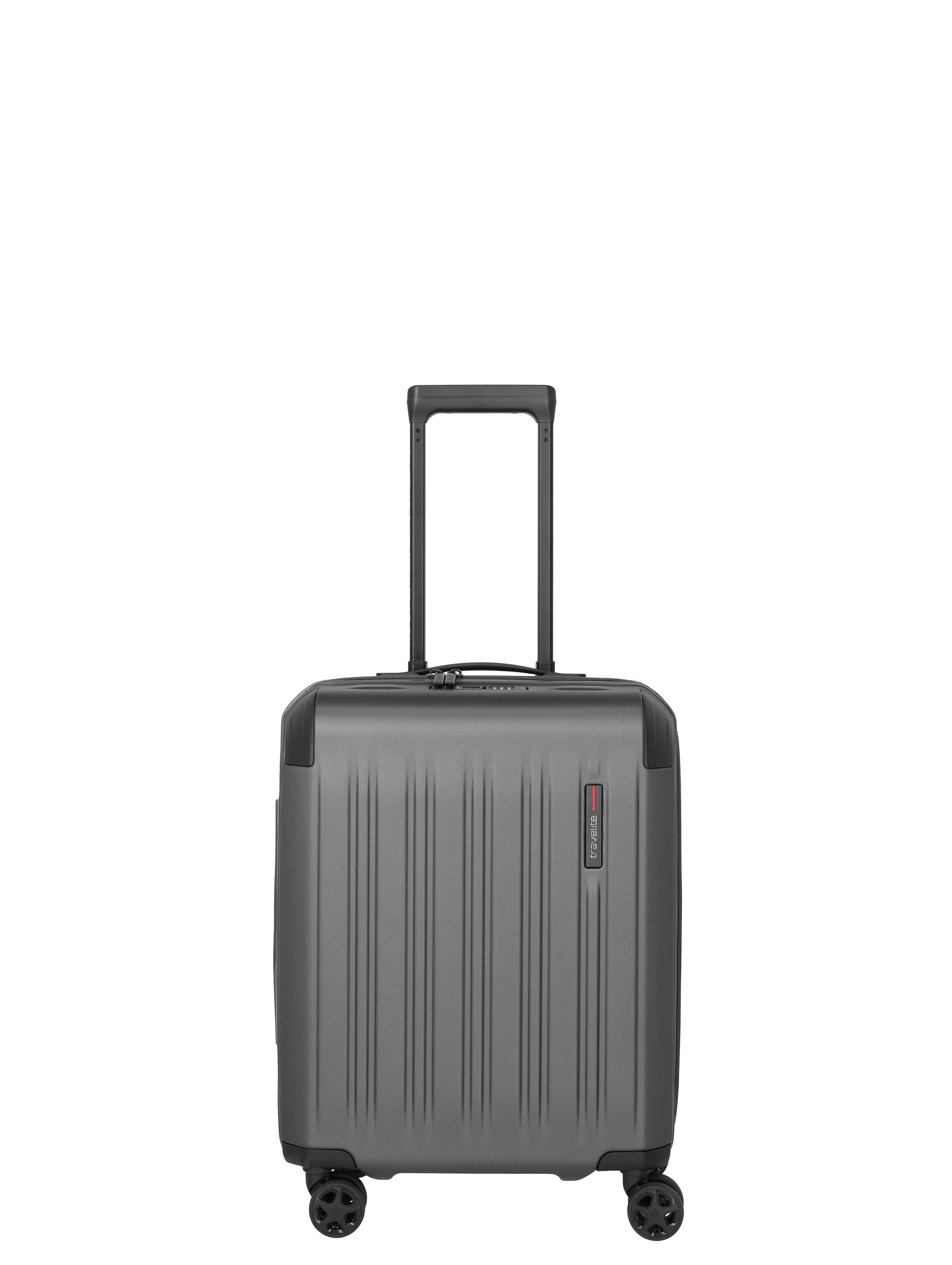 Travelite DYNAMIIC erweiterbarer Hartschalenkoffer Koffer S erw., Anthrazit