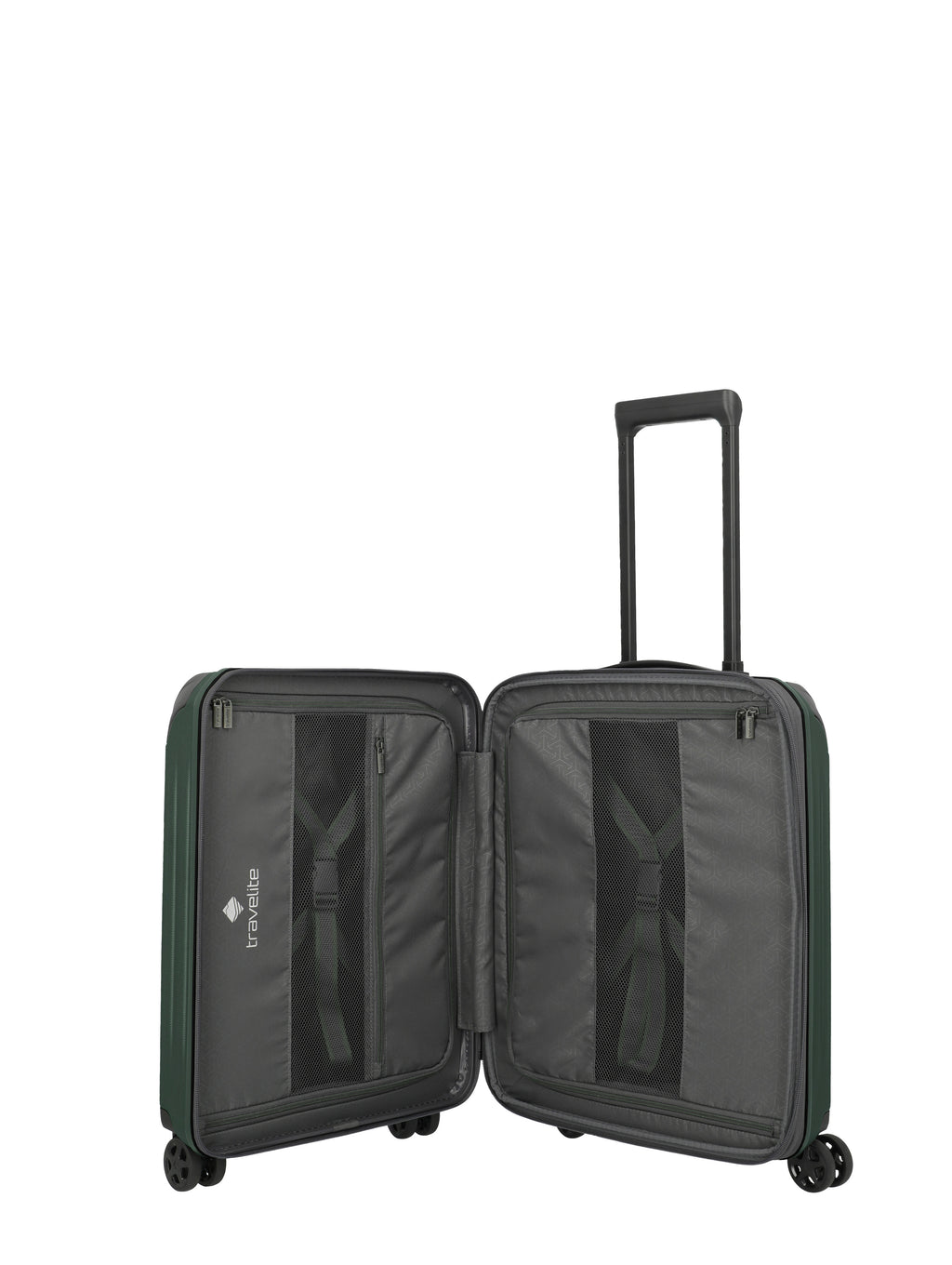 Travelite DYNAMIIC erweiterbarer Hartschalenkoffer Koffer S erw., Grün
