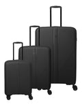 Travelite AIR STRIPE Koffer-Set L/M erweiterbar/S Koffer-Set in Schwarz