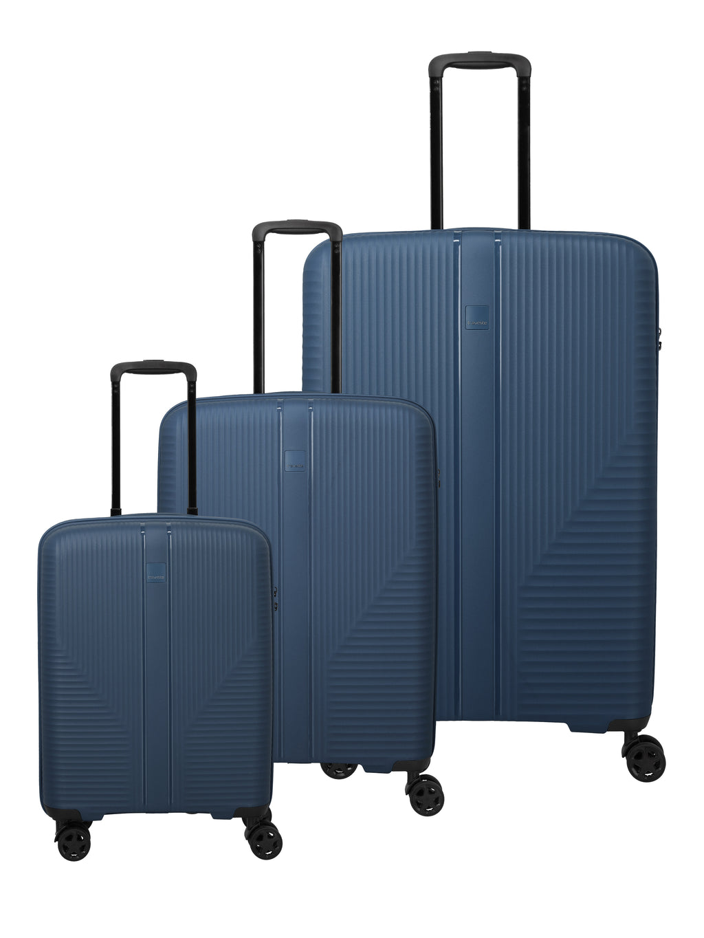 Travelite AIR STRIPE Koffer-Set L/M erweiterbar/S Koffer-Set in Blau
