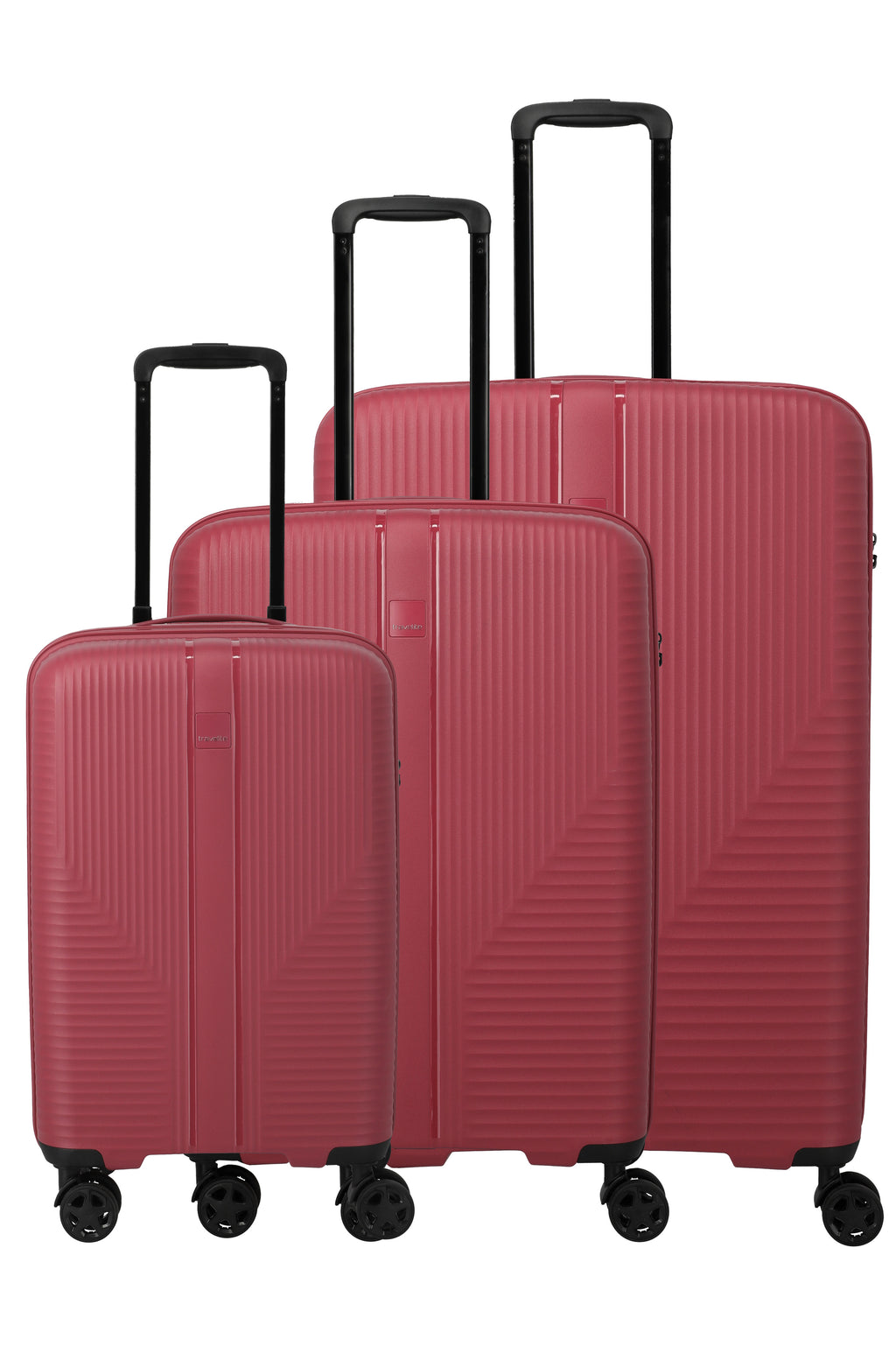 Travelite AIR STRIPE Koffer-Set L/M erweiterbar/S Slim Koffer-Set in Rot