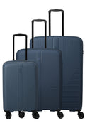 Travelite AIR STRIPE Koffer-Set L/M erweiterbar/S Slim Koffer-Set in Blau