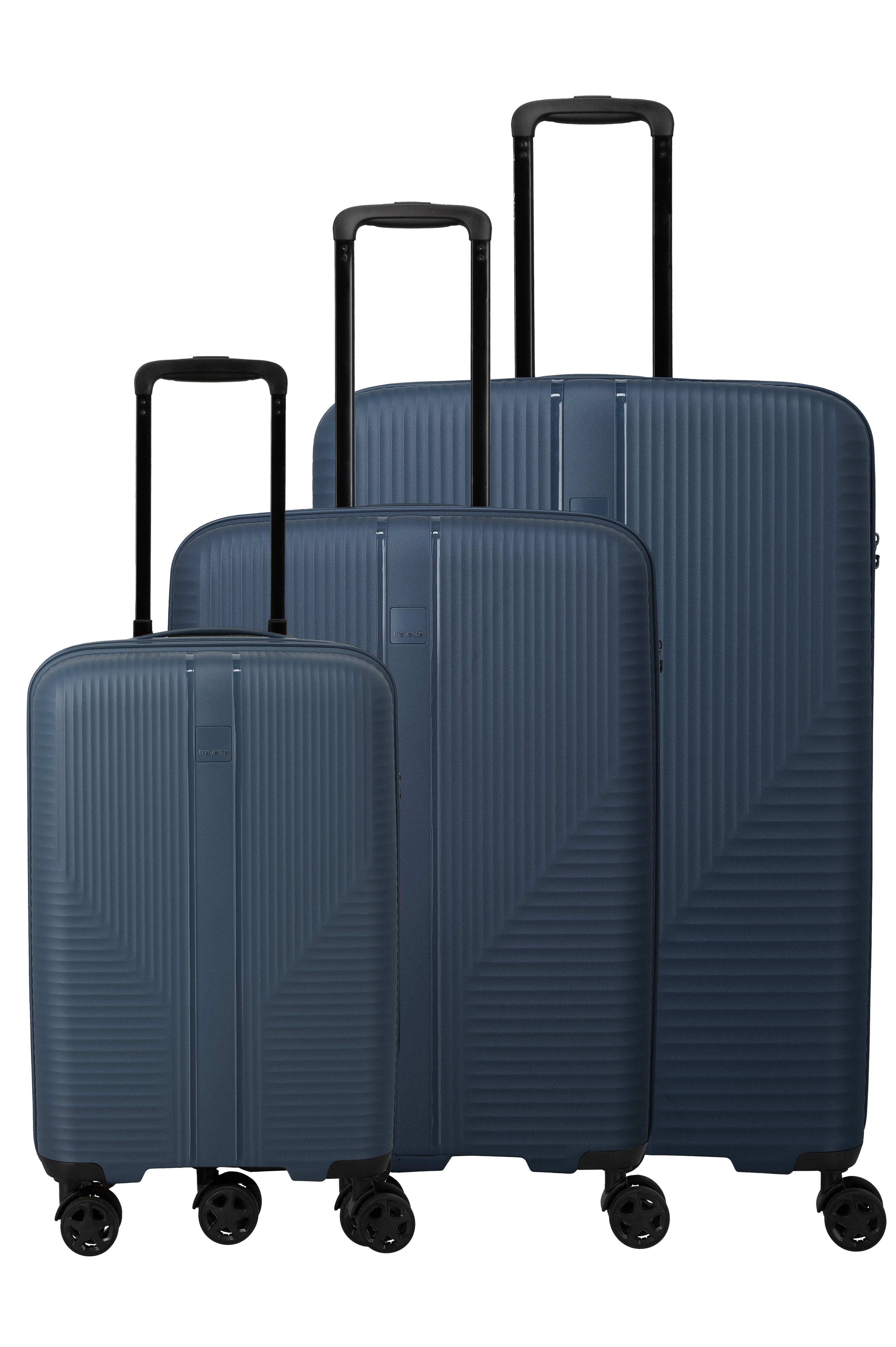 Travelite AIR STRIPE Koffer-Set L/M erweiterbar/S Slim Koffer-Set in Blau