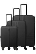 Travelite AIR STRIPE Koffer-Set L/M erweiterbar/S erweiterbar Koffer-Set in Schwarz
