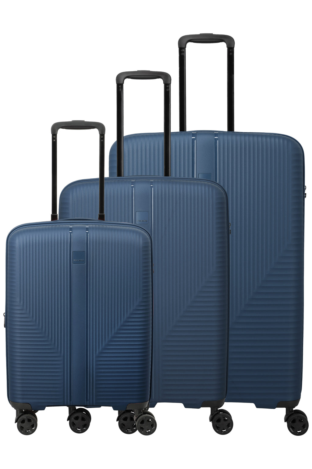 Travelite AIR STRIPE Koffer-Set L/M erweiterbar/S erweiterbar Koffer-Set in Blau