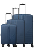 Travelite AIR STRIPE Koffer-Set L/M erweiterbar/S erweiterbar Koffer-Set in Blau