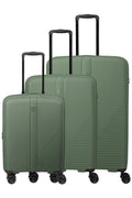 Travelite AIR STRIPE Koffer-Set L/M erweiterbar/S erweiterbar Koffer-Set in Grün