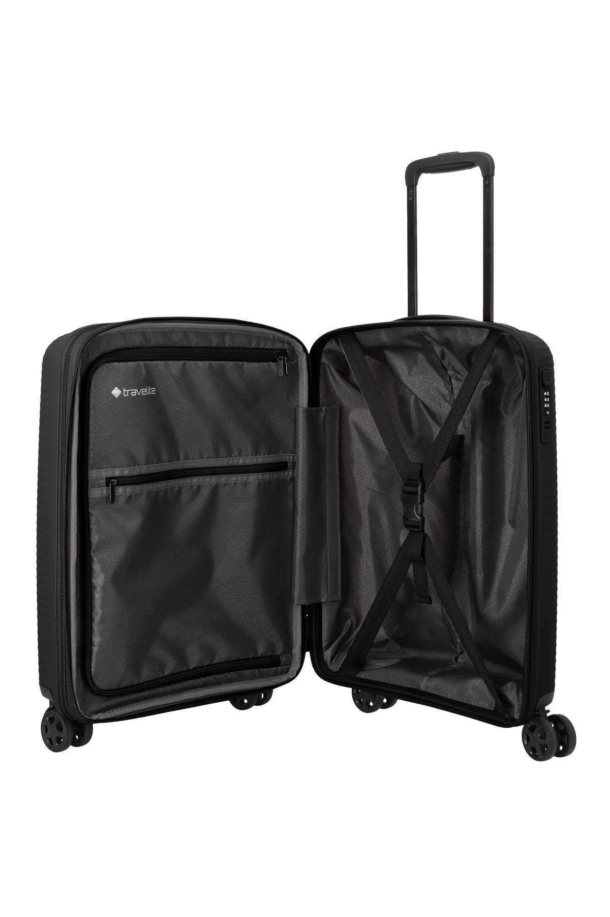 Travelite AIR STRIPE Trolley S erweiterbar Koffer in Schwarz – Ansicht 10