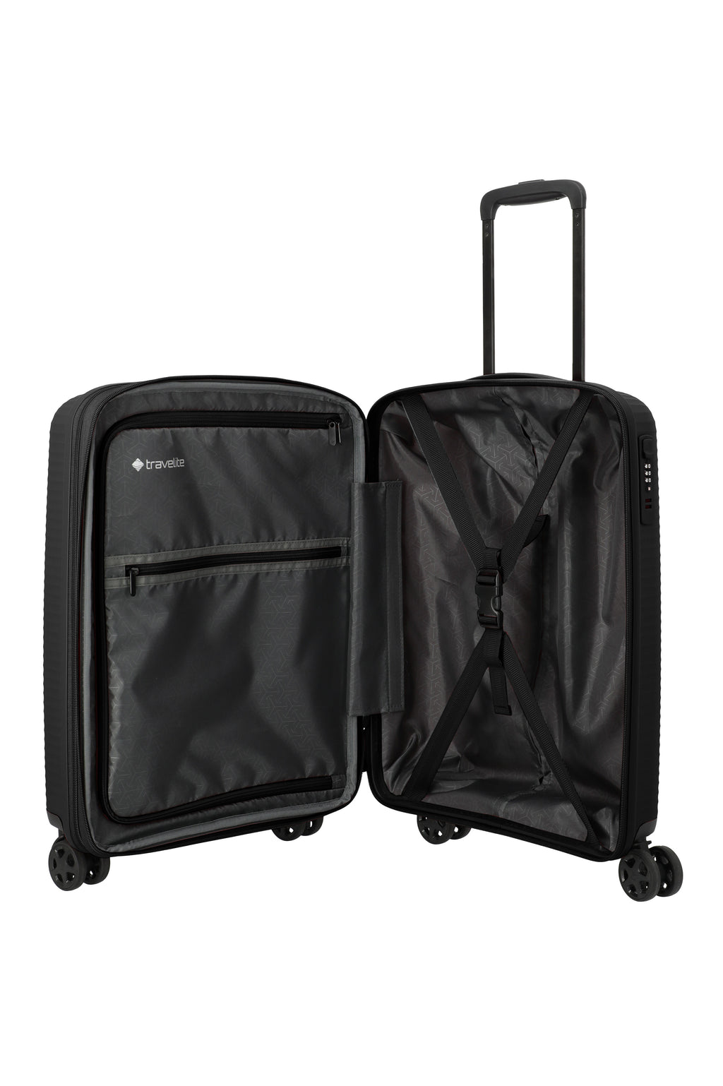 Travelite AIR STRIPE Trolley S erweiterbar Koffer in Schwarz – Ansicht 10