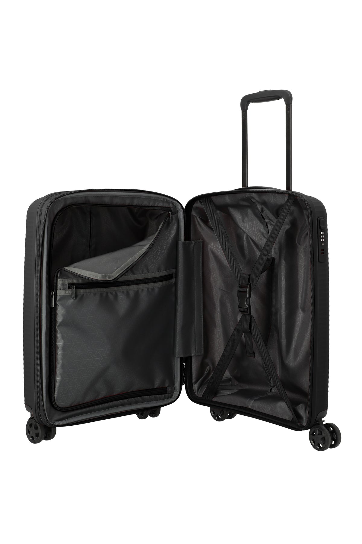 Travelite AIR STRIPE Trolley S erweiterbar Koffer in Schwarz – Ansicht 9