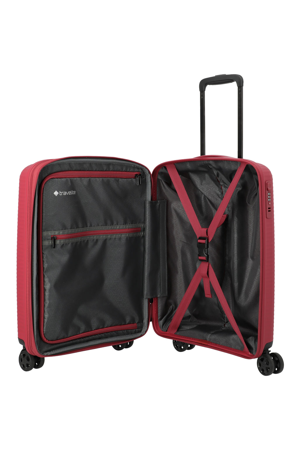 Travelite AIR STRIPE Trolley S erweiterbar Koffer in Rot – Ansicht 10