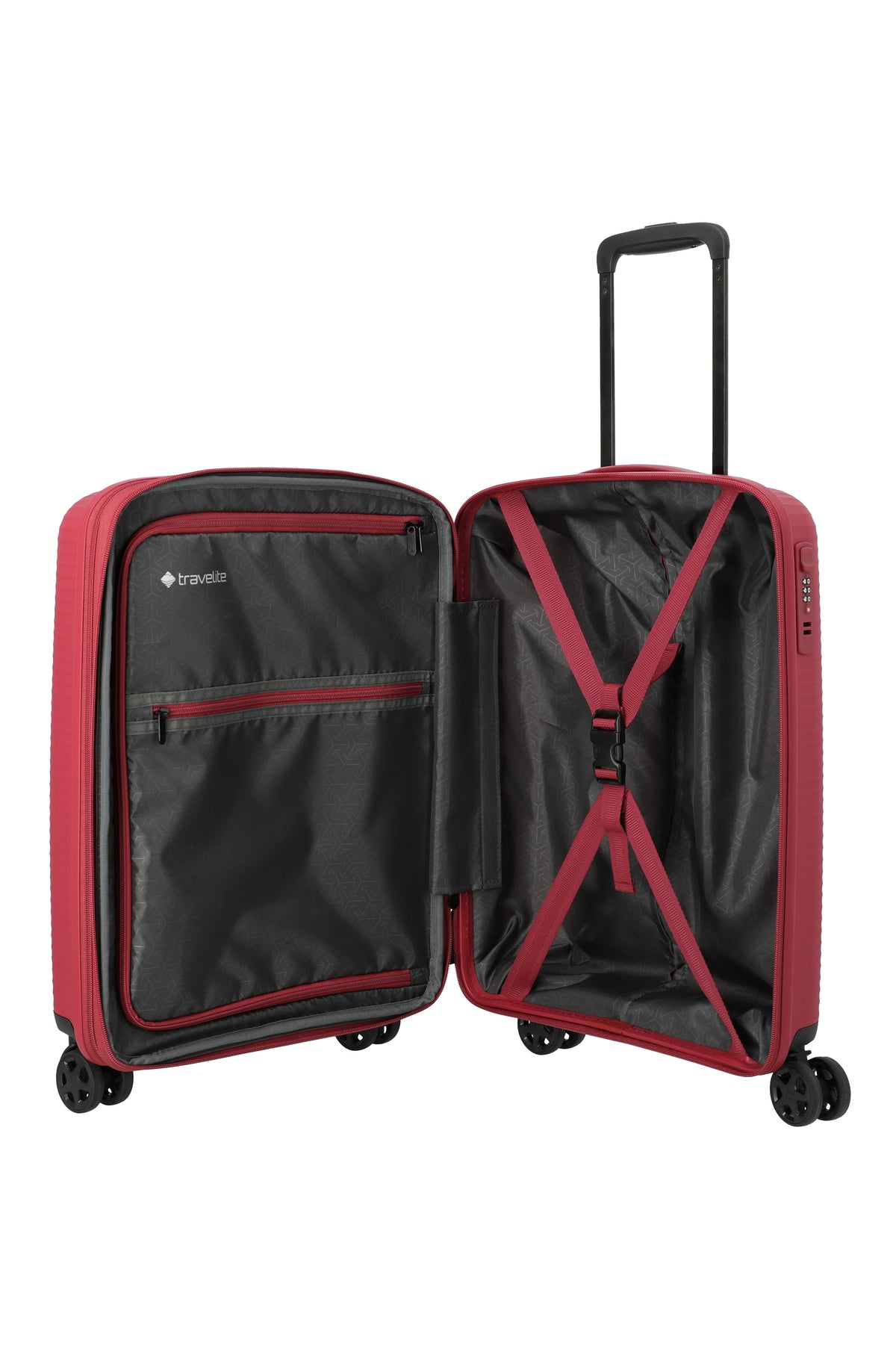 Travelite AIR STRIPE Trolley S erweiterbar Koffer in Rot – Ansicht 10
