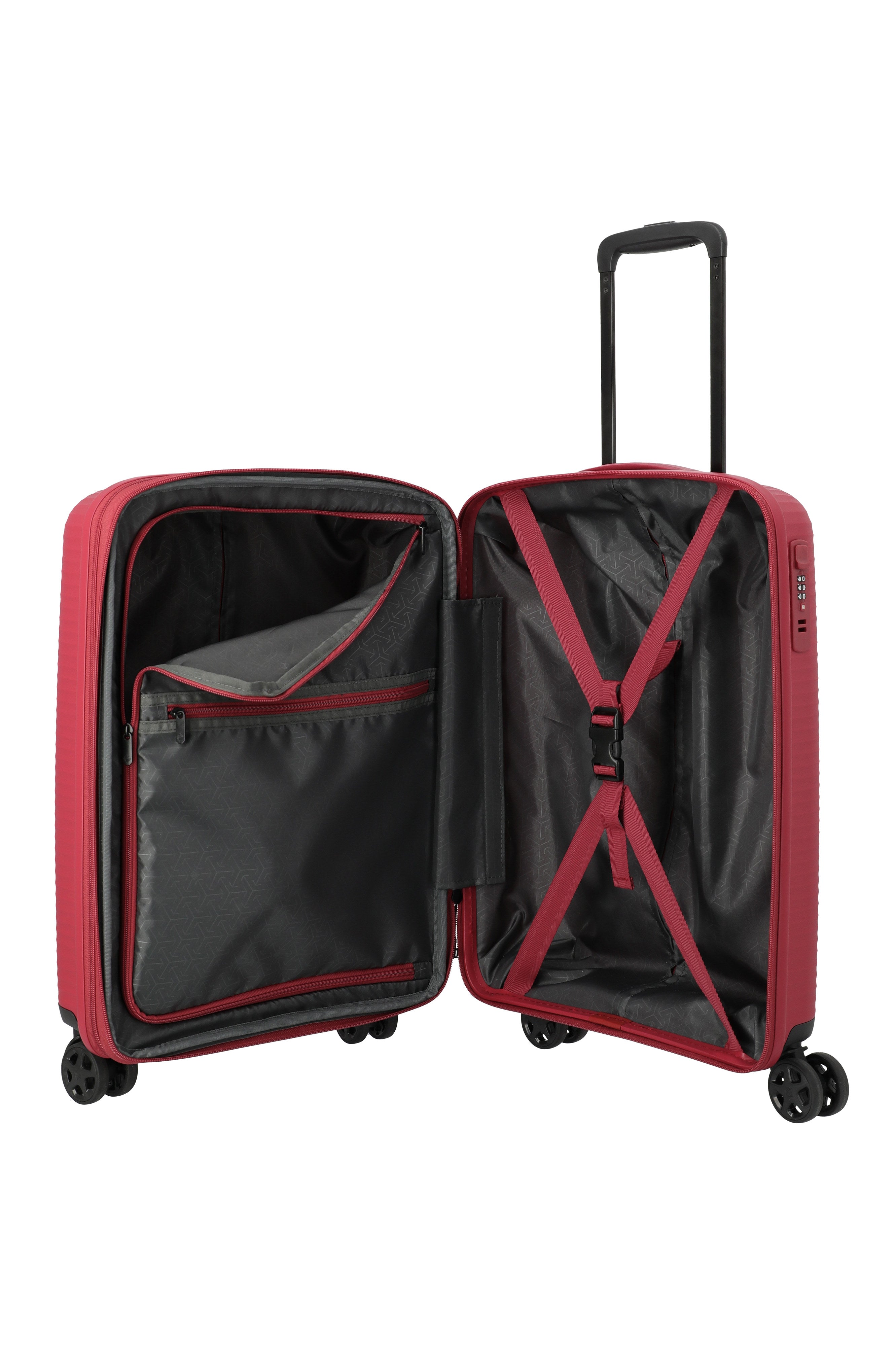 Travelite AIR STRIPE Trolley S erweiterbar Koffer in Rot – Ansicht 9