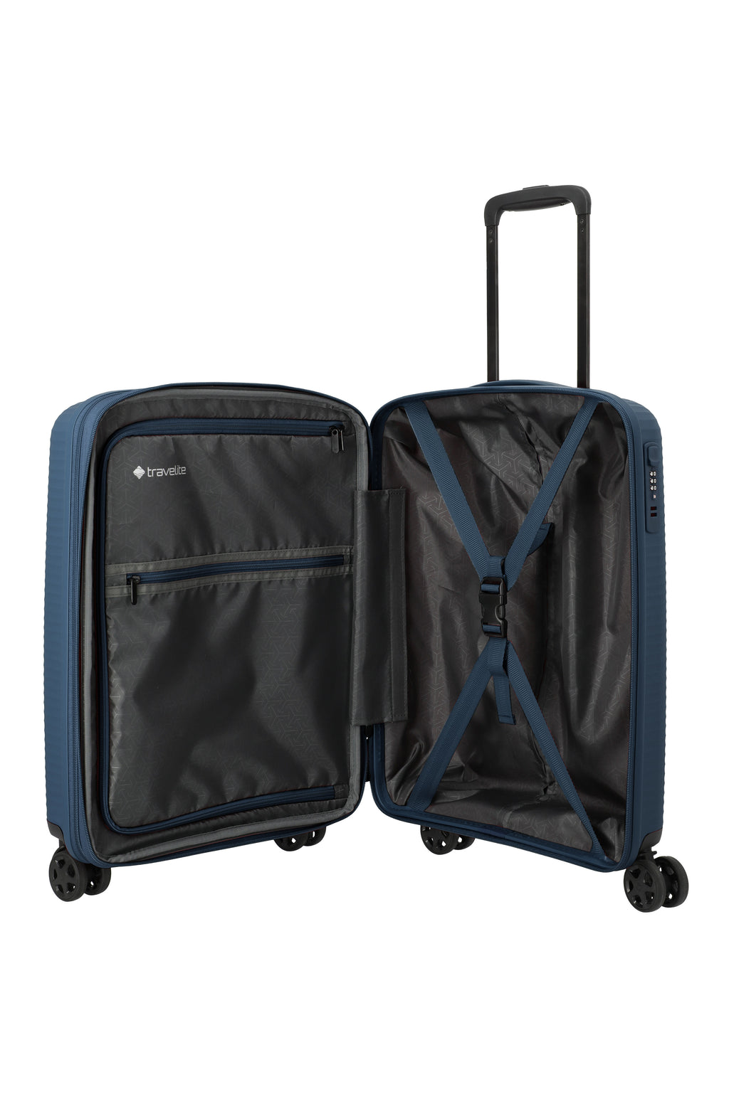 Travelite AIR STRIPE Trolley S erweiterbar Koffer in Blau – Ansicht 10