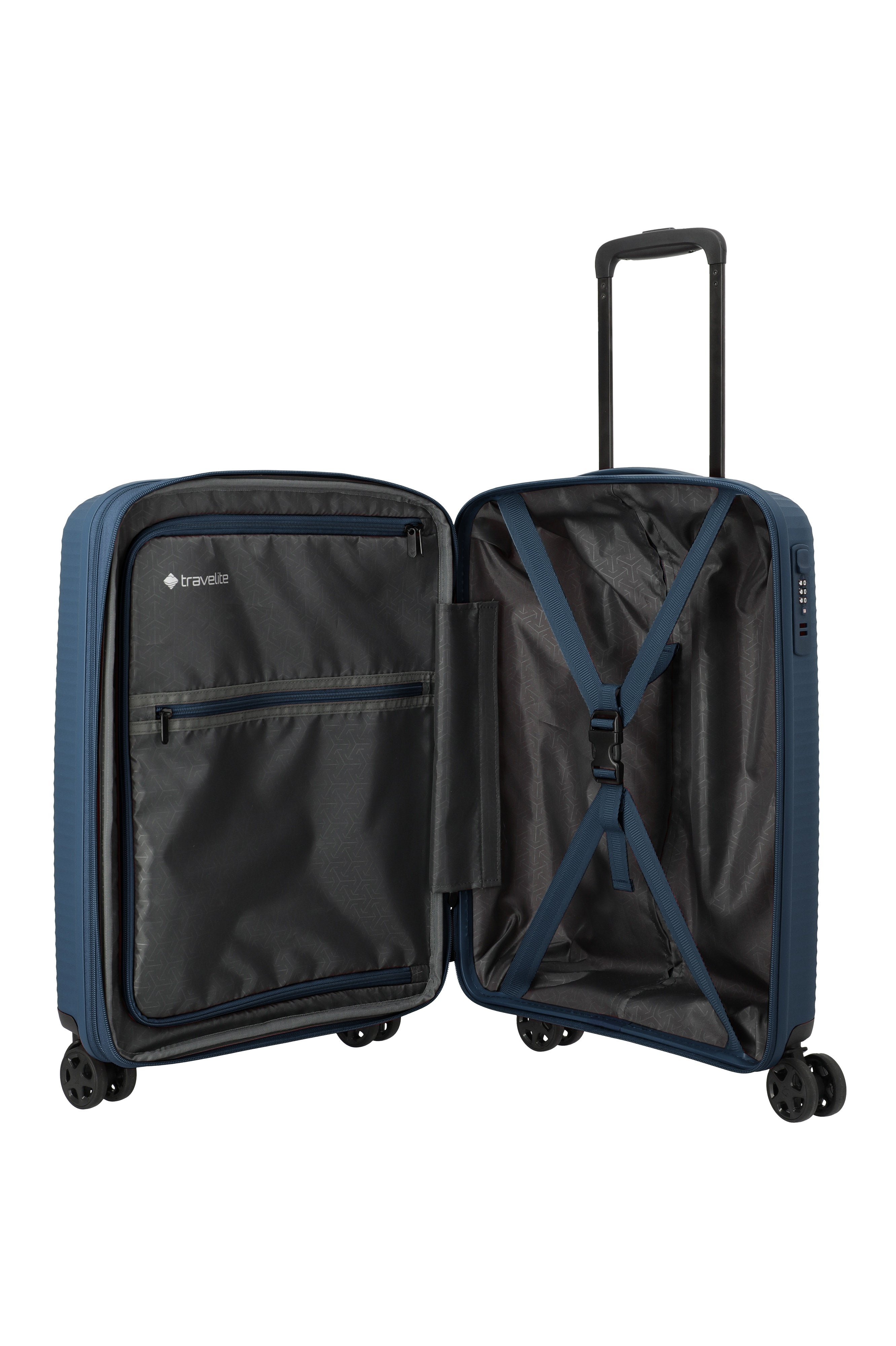 Travelite AIR STRIPE Trolley S erweiterbar Koffer in Blau – Ansicht 10
