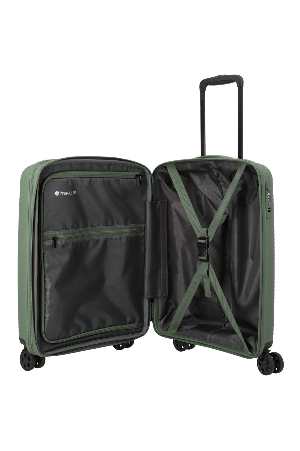 Travelite AIR STRIPE Trolley S erweiterbar Koffer in Grün – Ansicht 10
