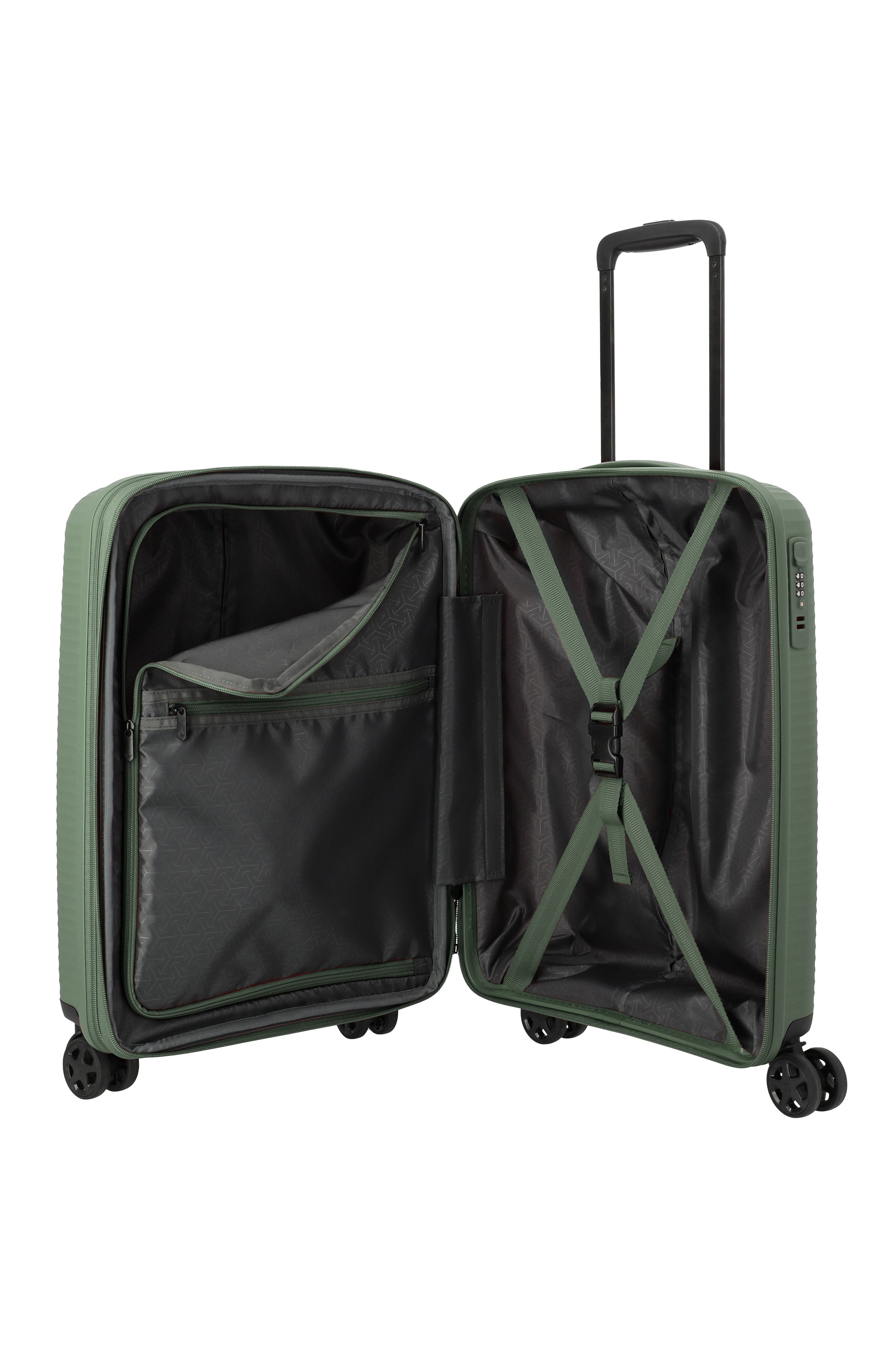 Travelite AIR STRIPE Trolley S erweiterbar Koffer in Grün – Ansicht 9