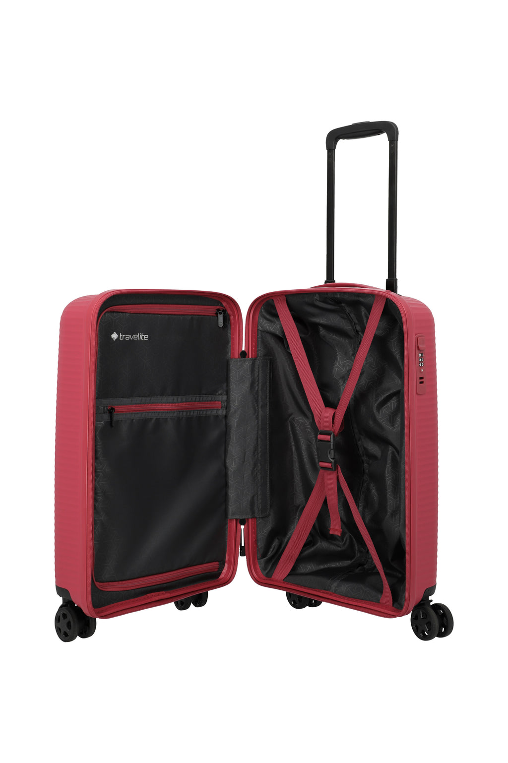 Travelite AIR STRIPE Trolley S Slim Koffer in Rot – Ansicht 10