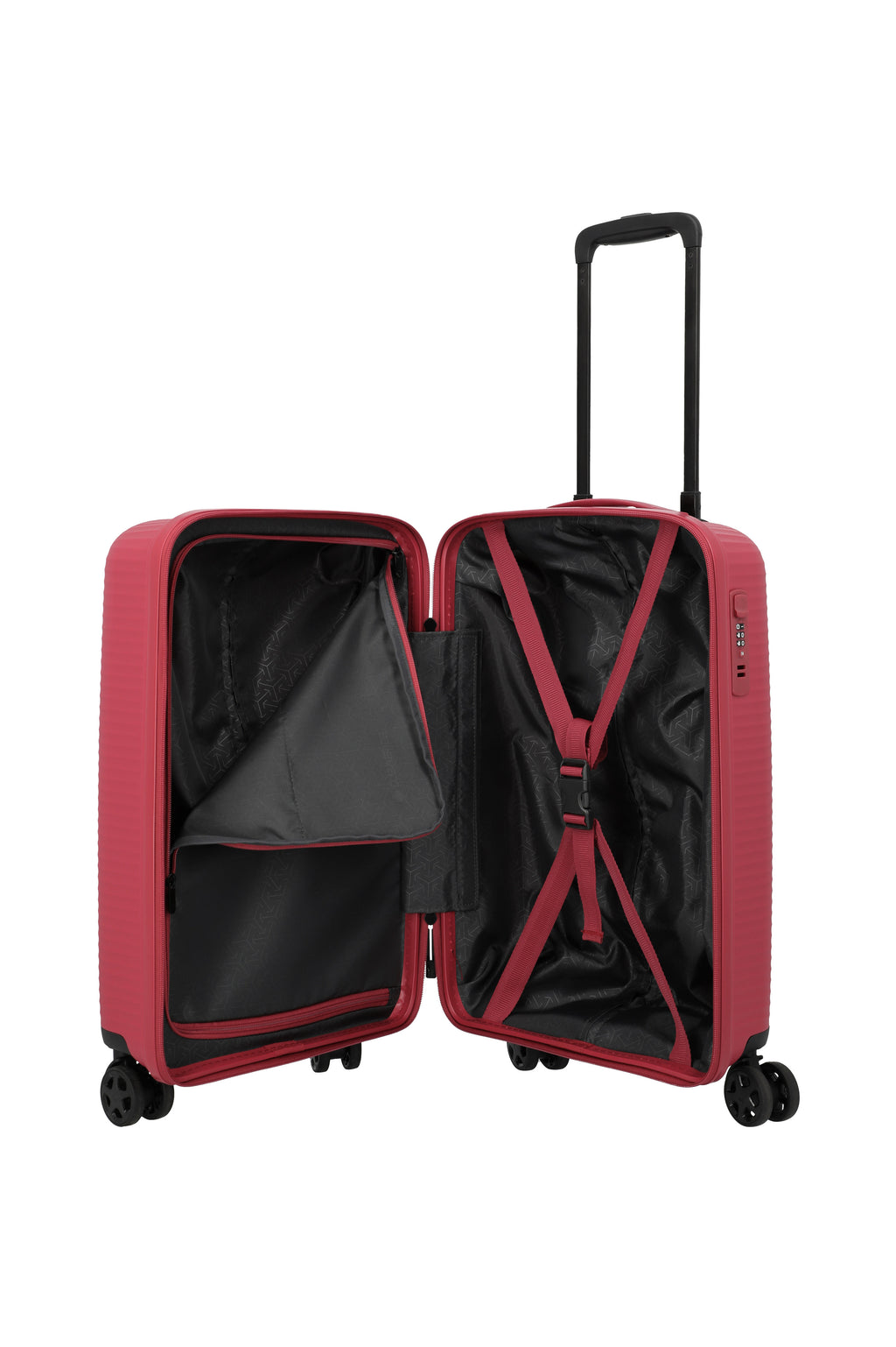 Travelite AIR STRIPE Trolley S Slim Koffer in Rot – Ansicht 7