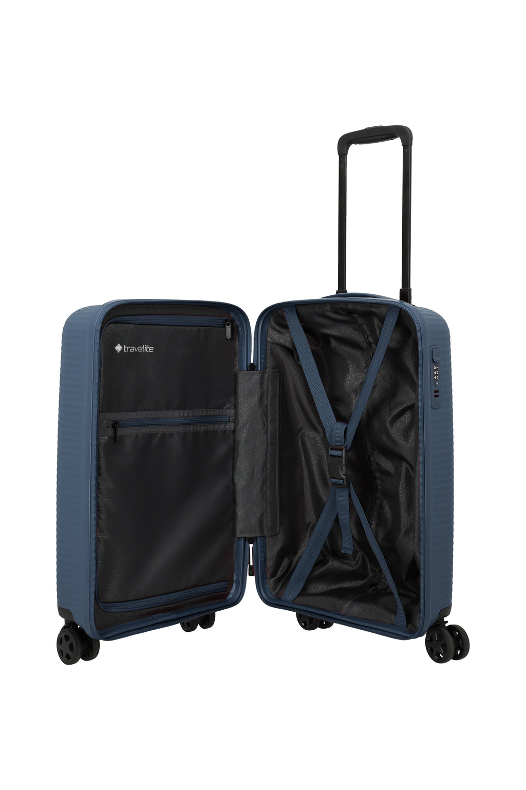 Travelite AIR STRIPE Trolley S Slim Koffer in Blau – Ansicht 9