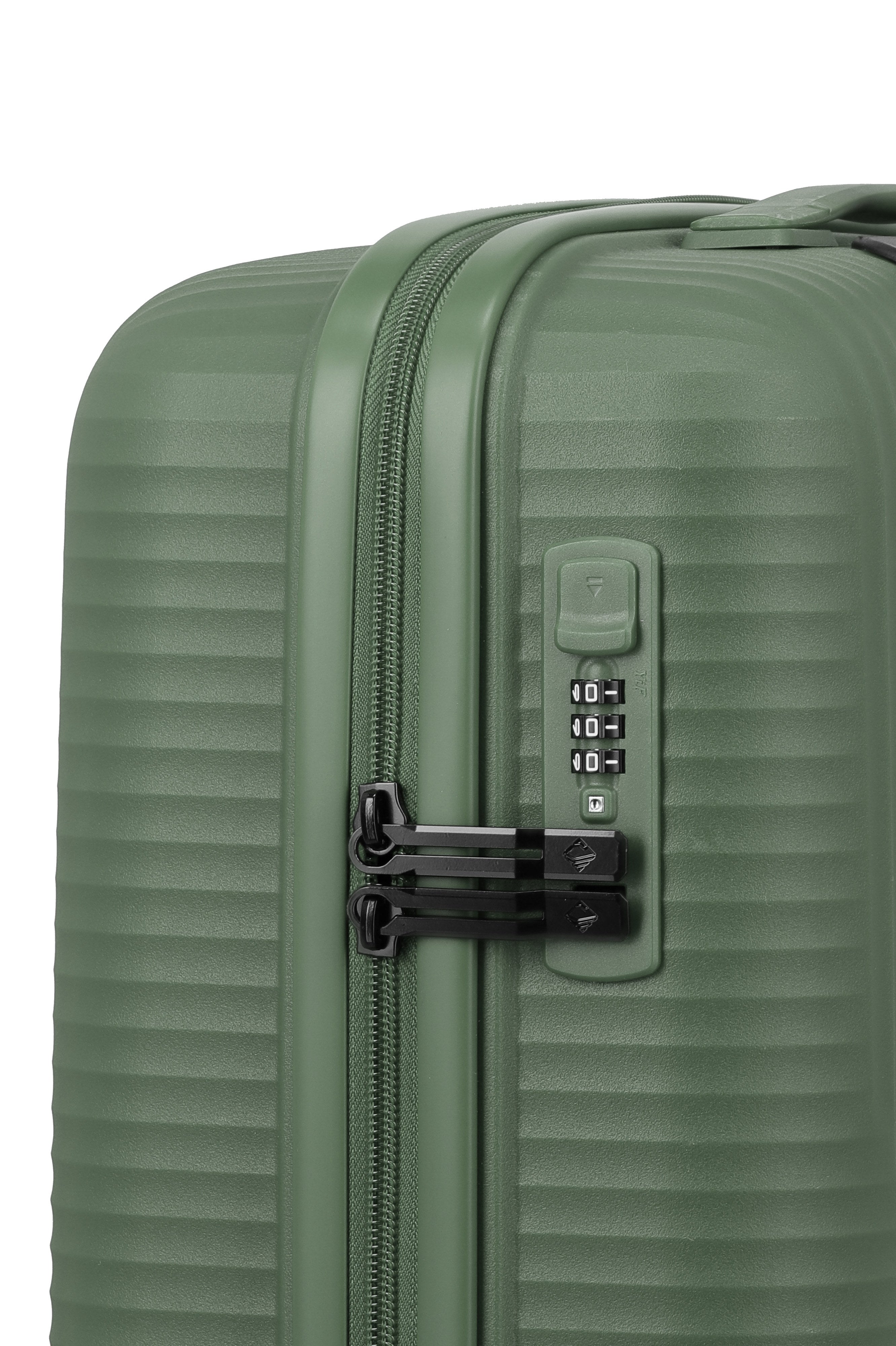 Travelite AIR STRIPE Trolley S Slim Koffer in Grün – Ansicht 3