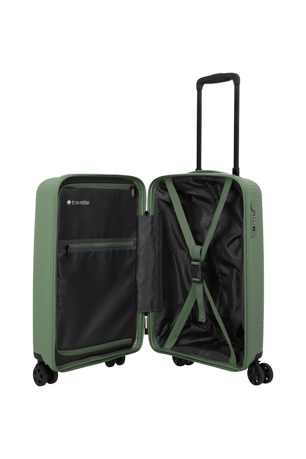 Travelite AIR STRIPE Trolley S Slim Koffer in Grün – Ansicht 10