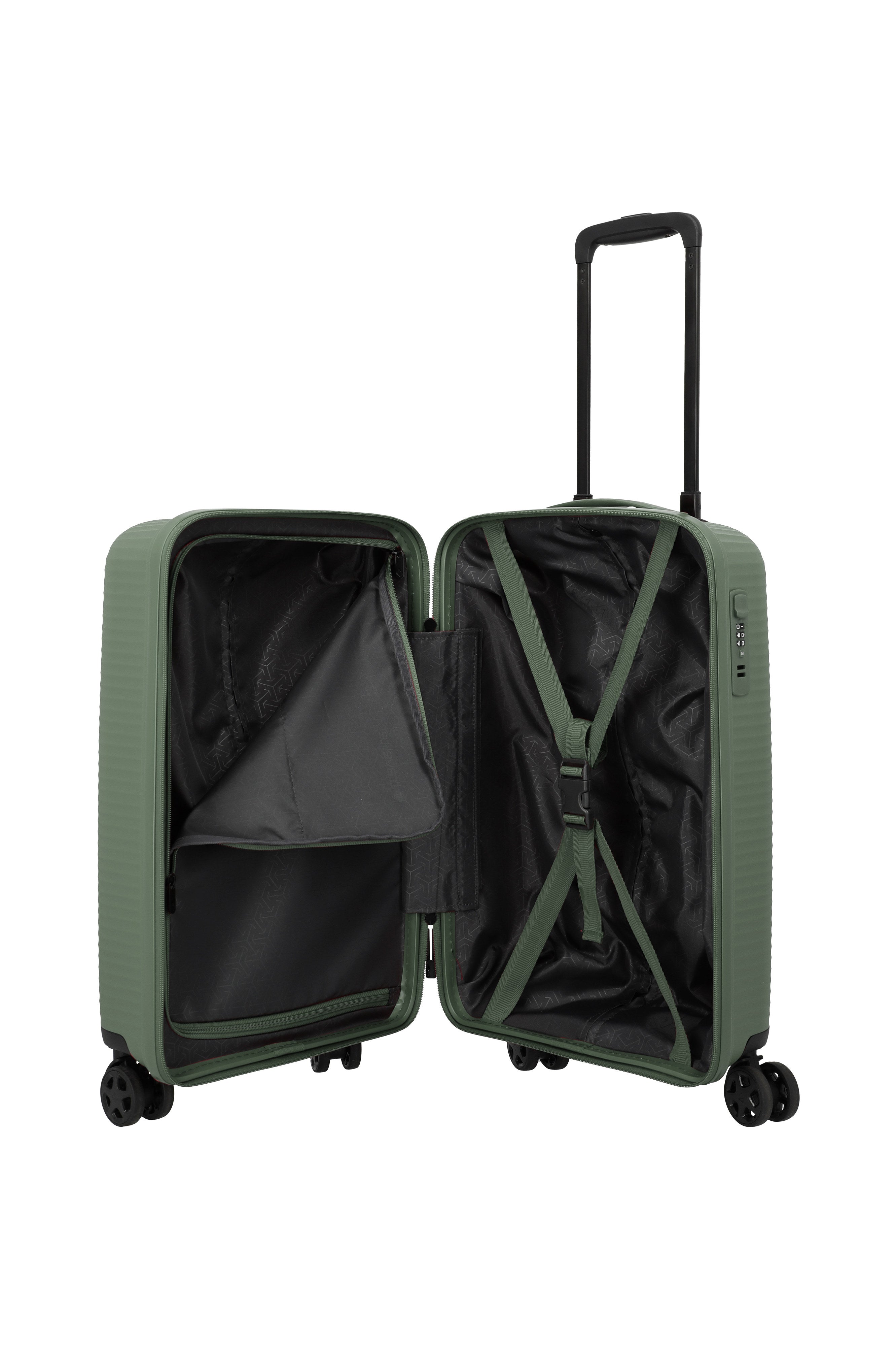 Travelite AIR STRIPE Trolley S Slim Koffer in Grün – Ansicht 8