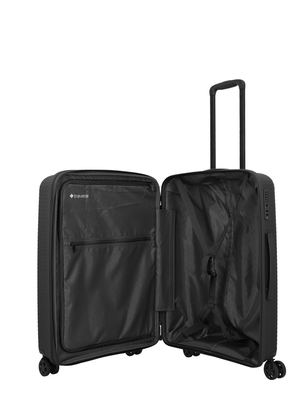 Travelite AIR STRIPE Trolley M erweiterbar Koffer in Schwarz – Ansicht 9