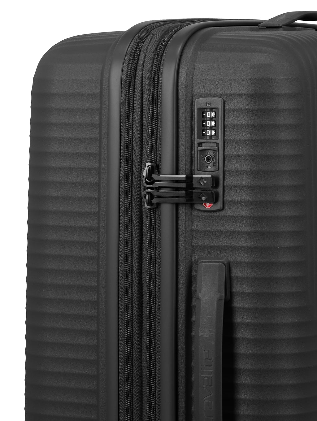 Travelite AIR STRIPE Trolley M erweiterbar Koffer in Schwarz – Ansicht 5