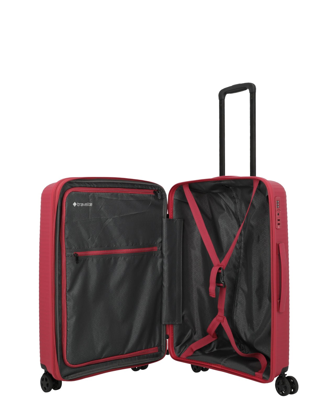 Travelite AIR STRIPE Trolley M erweiterbar Koffer in Rot – Ansicht 9
