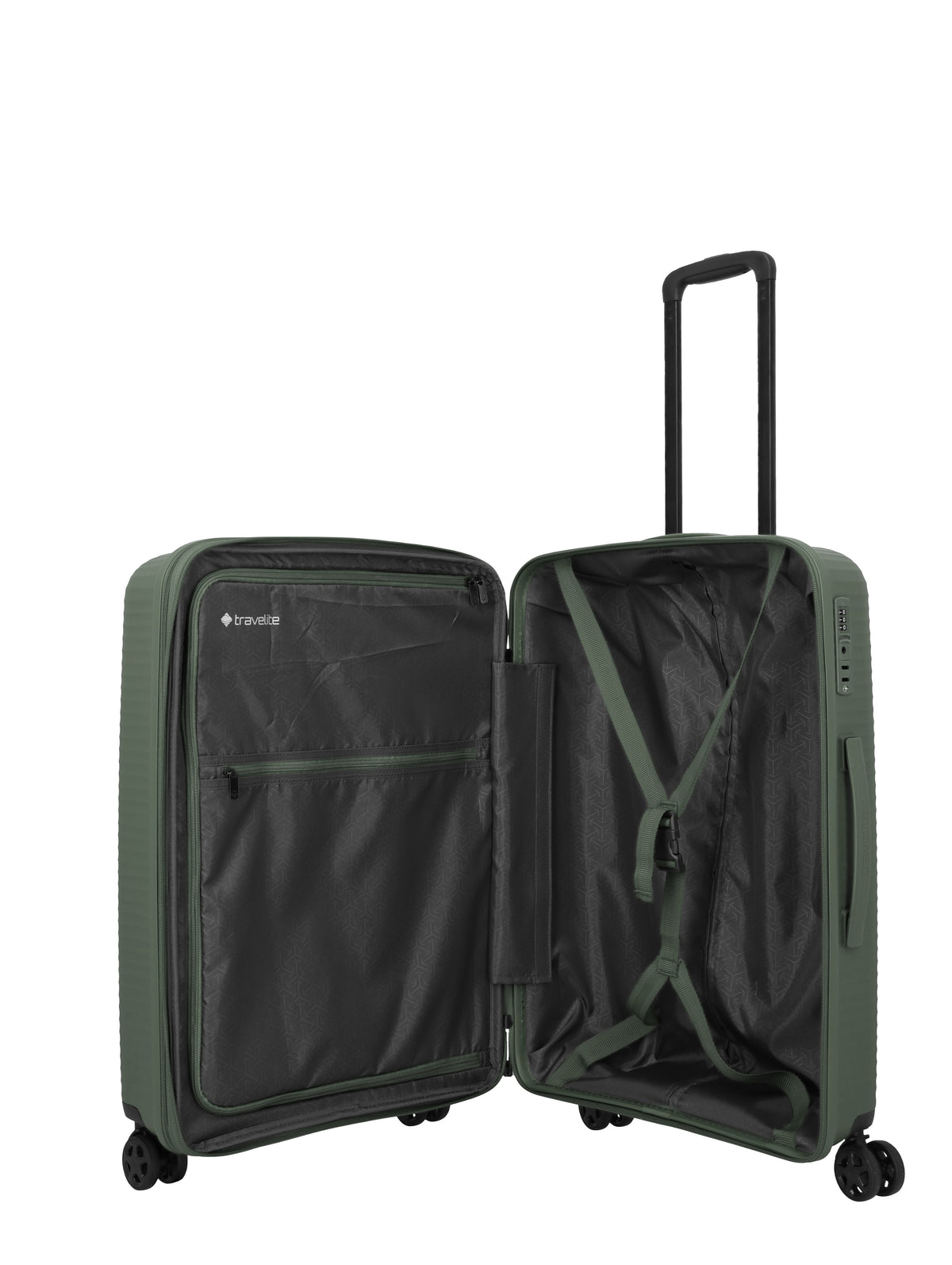 Travelite AIR STRIPE Trolley M erweiterbar Koffer in Grün – Ansicht 9