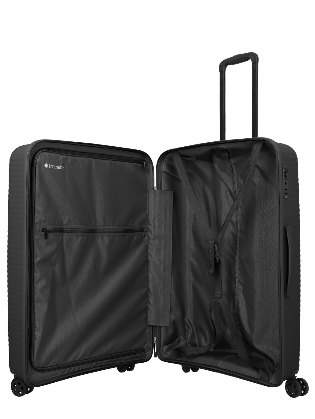 Travelite AIR STRIPE Trolley L Koffer in Schwarz – Ansicht 7