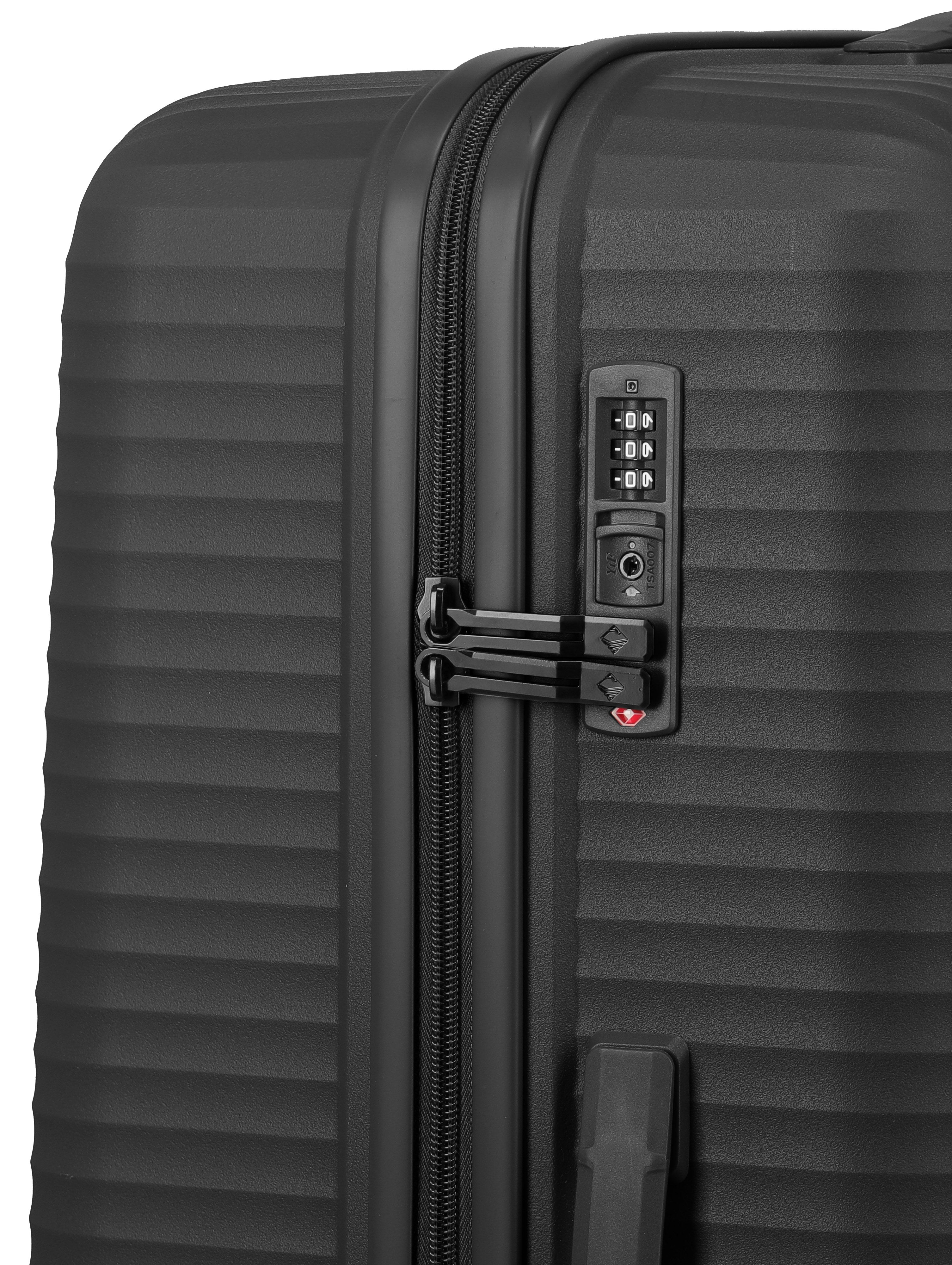 Travelite AIR STRIPE Trolley L Koffer in Schwarz – Ansicht 4