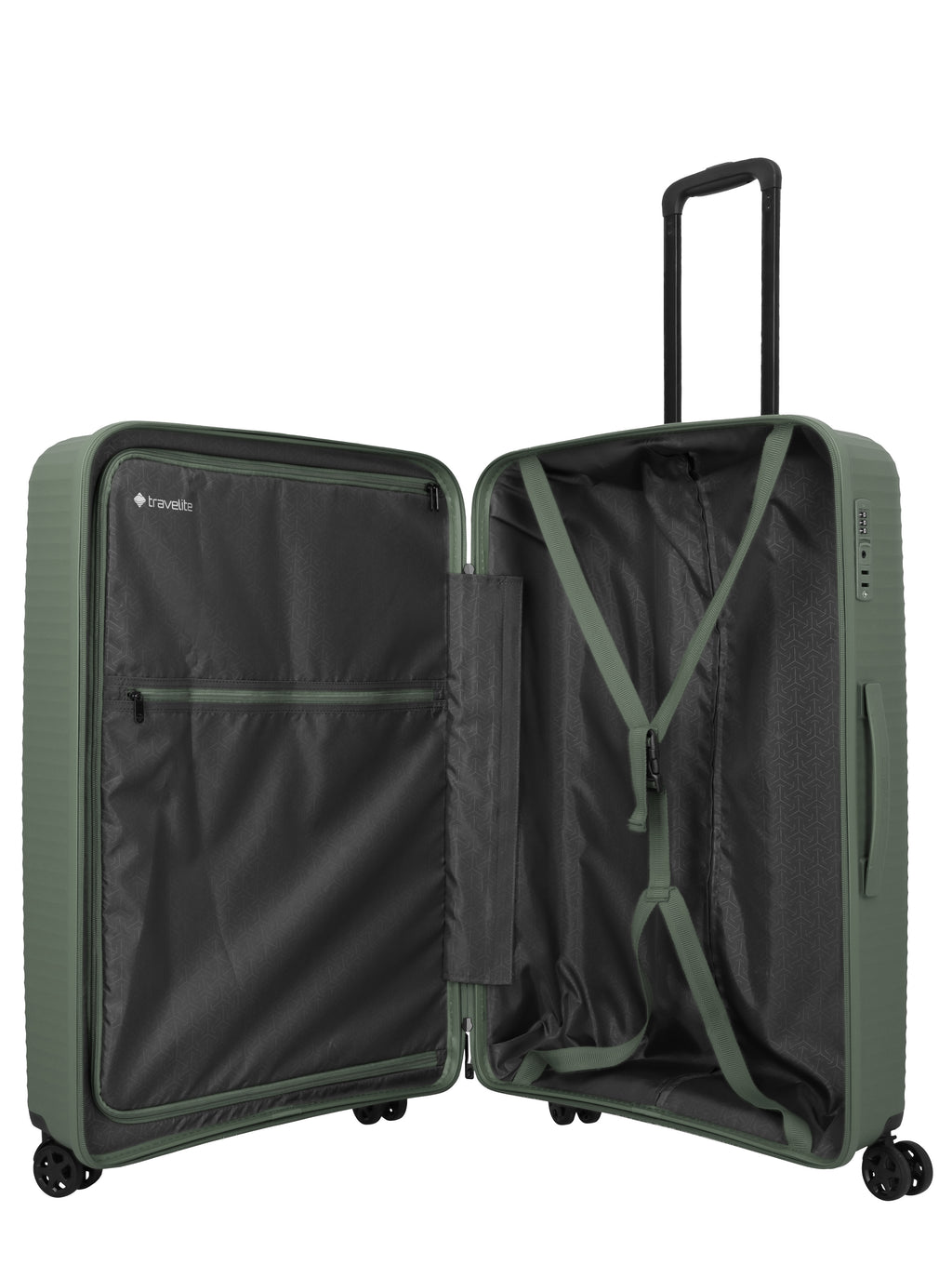 Travelite AIR STRIPE Trolley L Koffer in Grün – Ansicht 7