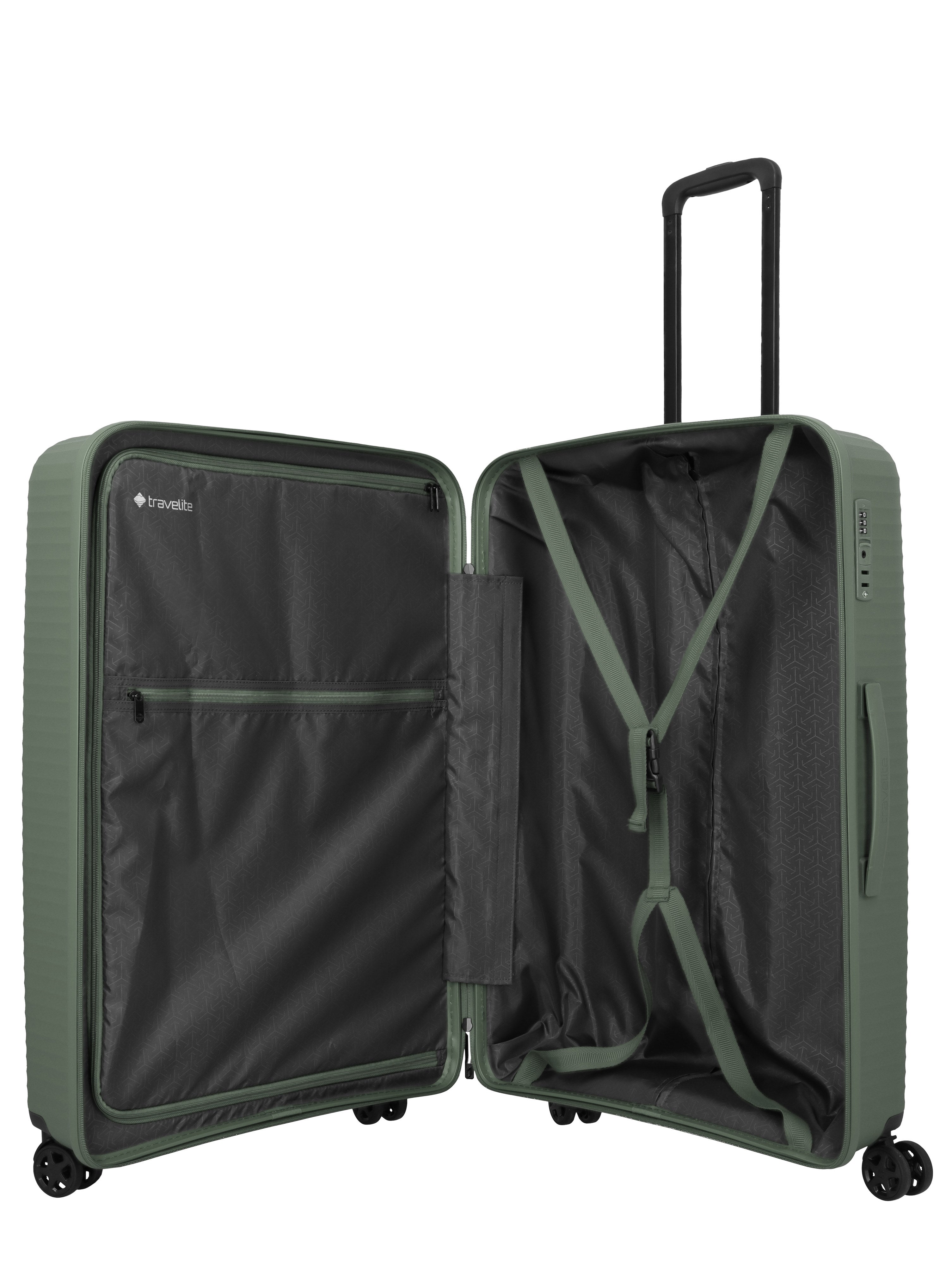 Travelite AIR STRIPE Trolley L Koffer in Grün – Ansicht 7