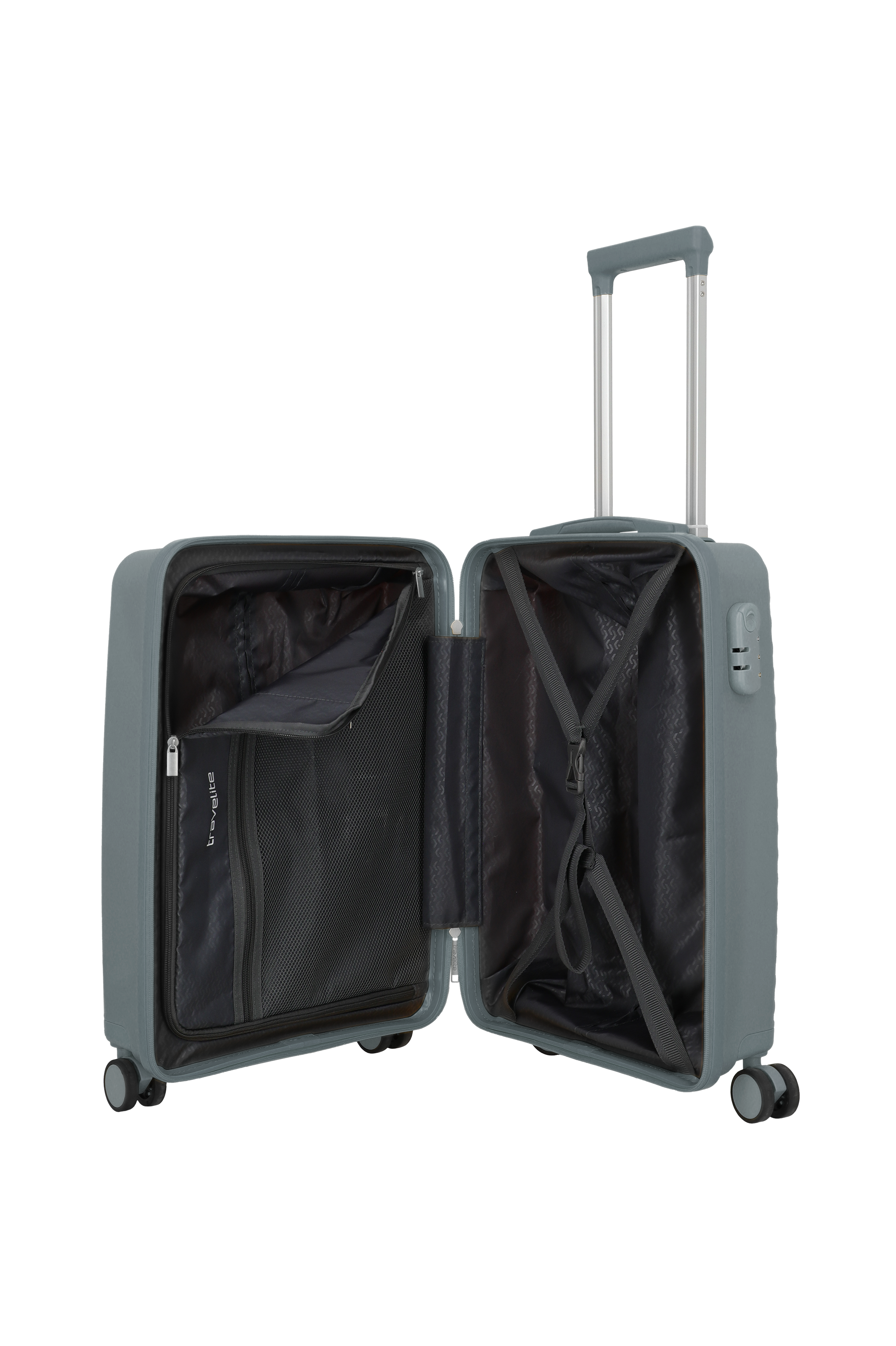 Travelite PACIFIC 4w Trolley S, Anthracite – Innenansicht