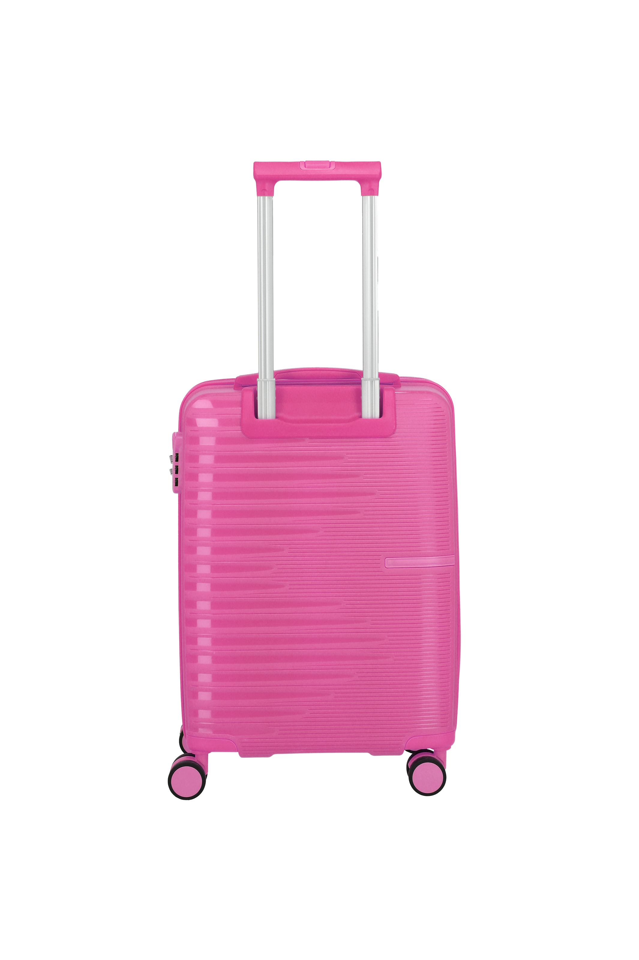 Travelite PACIFIC 4w Trolley S, Pink – Rückansicht