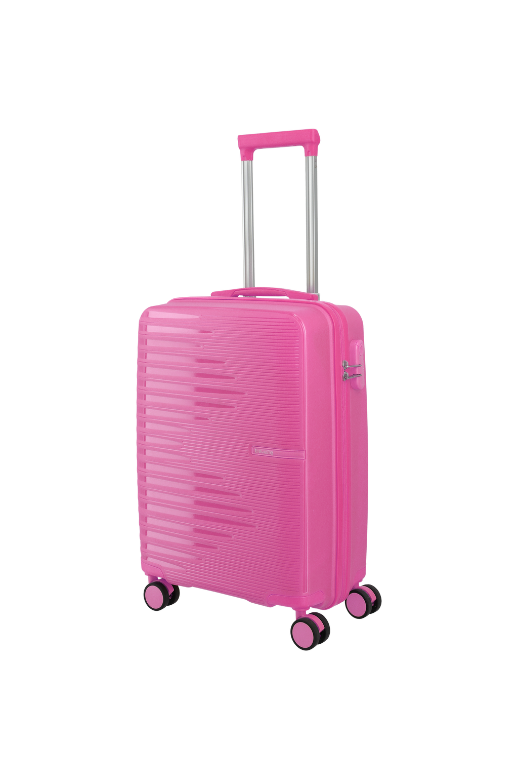 Travelite PACIFIC 4w Trolley S, Pink – Schrägansicht